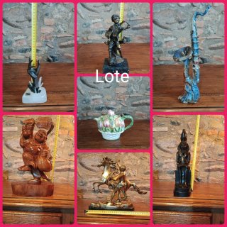 Lote de 7 figuras decorativas variadas