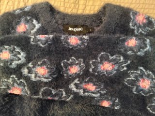 Jersey Desigual azul peludo