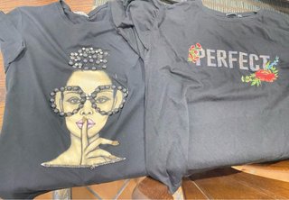 2 Camisetas Manga Corta Gris Oscuro