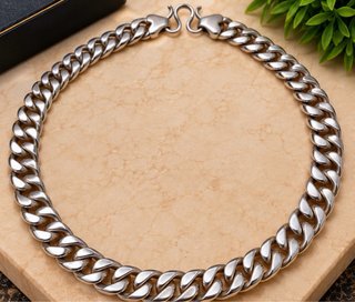 Cadena de Plata Estilo Cubano 178g