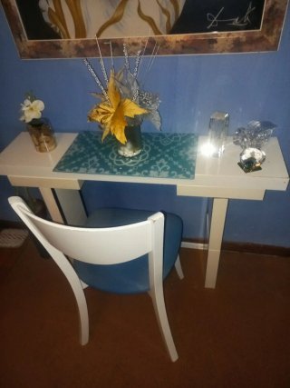 Conjunto de Recibidor y Silla Blanco