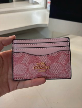Tarjetero Coach Rosa