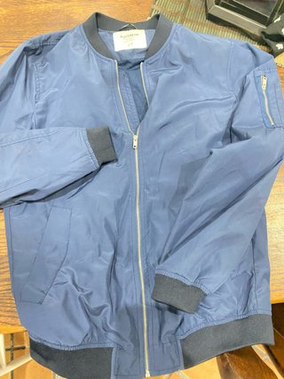 Chaqueta Bomber Azul Pull&Bear Talla M