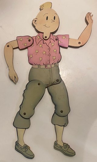 Figura articulada vintage de Tintín