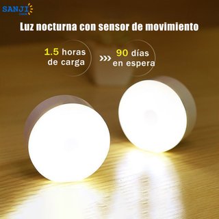 Luz LED Recargable con Sensor de Movimiento