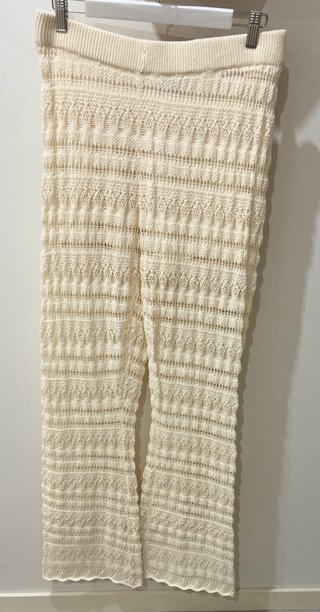 Pantalón de crochet beige