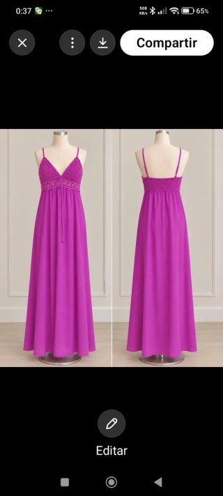 Vestido Largo Berenjena