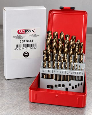 Juego 25 Brocas HSS-Co5 Cobalto KS Tools