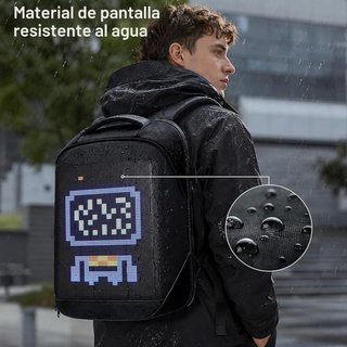 Mochila LED Impermeable Negra