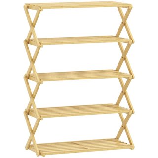 Mueble per Scarpe Pieghevole a 5 Livelli Pronto al