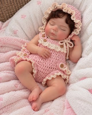 Bebé Reborn de Silicona con Cuna