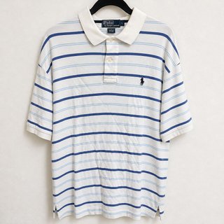 Polo Ralph Lauren Rayas Azul y Blanco Talla L