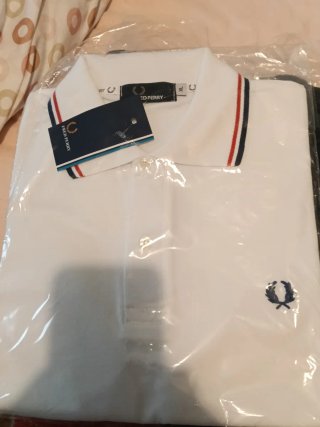 Polo Fred Perry Blanco Talla XL