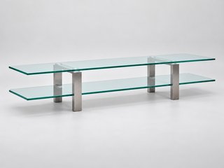 Mesa Cristal y Acero Inoxidable