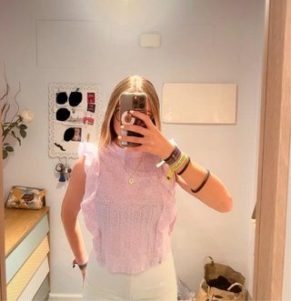 Blusa Lila con Volantes
