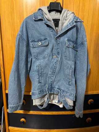 Chaqueta Vaquera con Capucha Zara Talla M