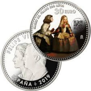 Moneda de Plata 30 Euro Las Meninas 2019