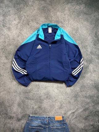 Chaqueta Adidas azul Vintage