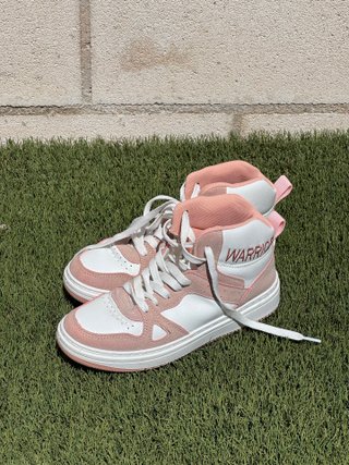 Zapatillas altas Warrior blancas y rosas talla 37