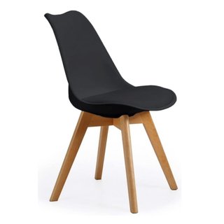 CON TARA - Silla de Comedor Nórdica SHIITO Otto Negra