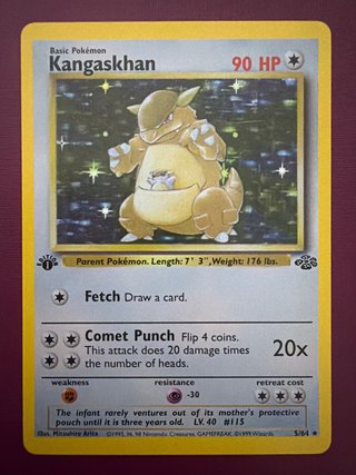 Carta Pokémon Kangaskhan 1ª Edición 1999