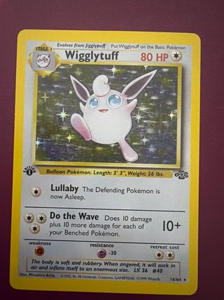 Carta Pokémon Wigglytuff 1ª Edición 1999
