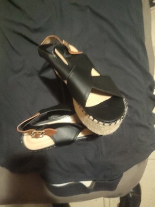 Sandalias con Plataforma Negras