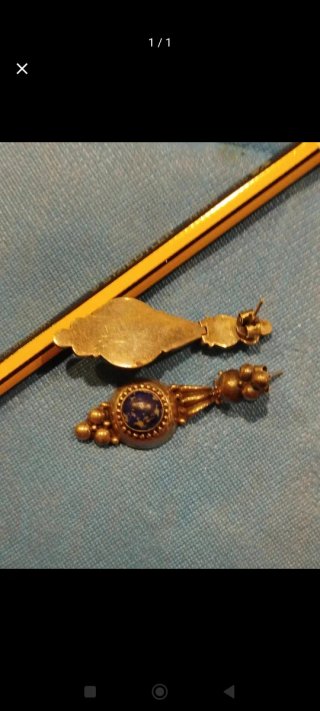 Pendientes Vintage de Plata y Lapislázuli