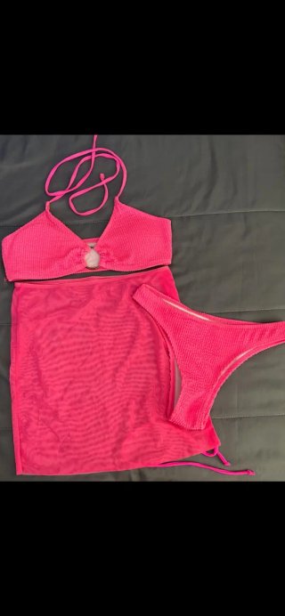 Bikini Rosa con Falda