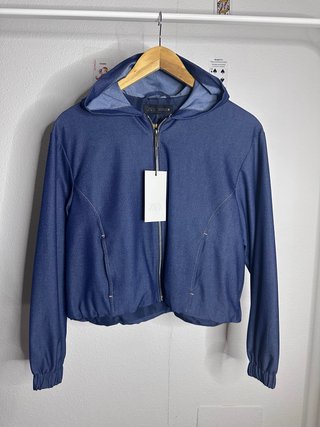 Chaqueta Bomber Zara Mujer Capucha Zara Azul XS