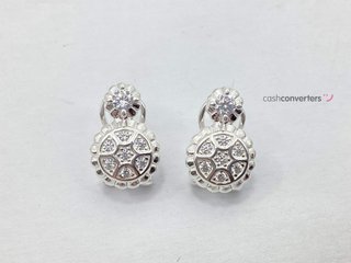 pendientes plata 925mm con piedra con circonita