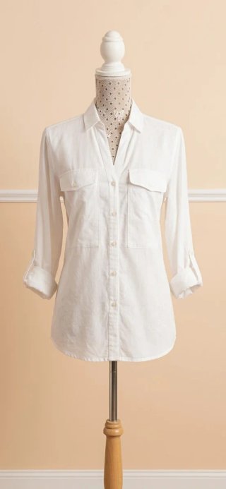 Blusa Blanca Zara Talla S