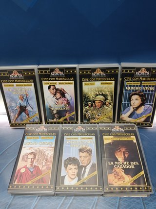 7 cintas, peliculas, VHS, cine con mayusculas MGM/UA