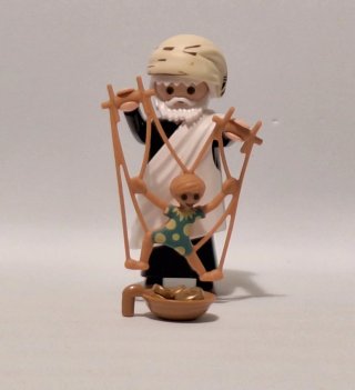 Playmobil Pastor Aldeano Titiritero con Marioneta.