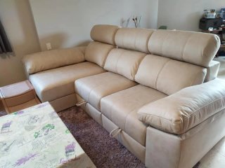 Sofá Chaise Longue Cama Beige
