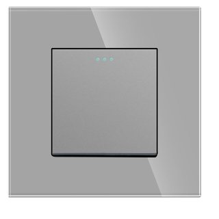 Interruptor de Luz JIMEIDA Cristal Gris 2 Vías