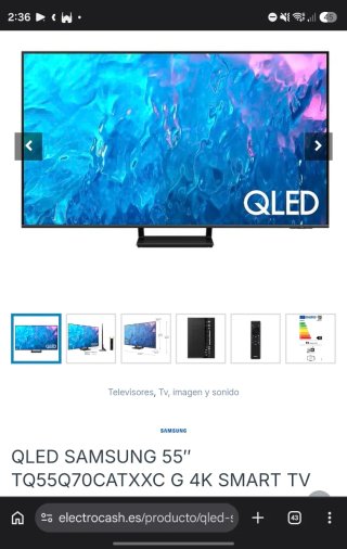 Smart TV Samsung QLED 55 4K TQ55Q70CATXXC