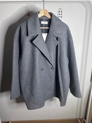 Abrigo Cruzado Gris Zara Mujer Talla XL