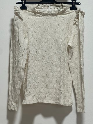 Blusa de encaje blanca Hoss Intropia