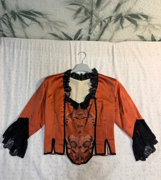 Corpiño de fallera naranja