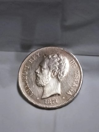 Moneda de Plata Amadeo I Rey de España 1871