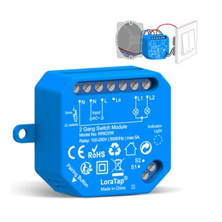 Interruptor Inteligente WiFi LoraTap 2 Canales