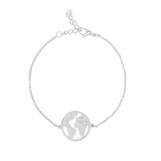 Pulsera Mapa del Mundo Acero WearTravelers Londra