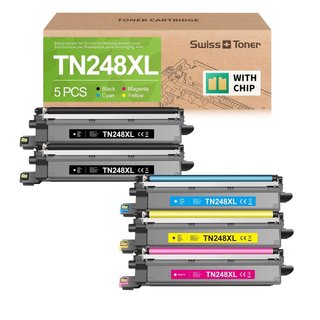 Toner compatibile Brother TN-248XL, confezione da 5