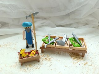 Set Playmobil Pescadero con Pescado y Cangrejos