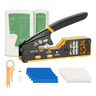 Crimping Tool, RJ45/RJ11/RJ12 Ethernet Crimper, Cr
