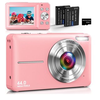 Cámara Digital Compacta LOUM 44MP 1080p Rosa
