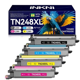 Toner TN248XL compatibile Brother, confezione da 4 colori
