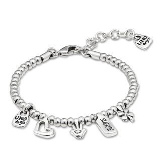 Pulsera Elástica UNOde50 Give me 5 Bañada en Plata