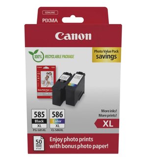 CON TARA - Cartucce d'inchiostro Canon PG-585XL + CL-586XL
